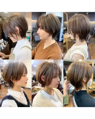 ショート カラー 縮毛矯正/ショート/ レイヤー/畑中正敏のヘアスタイル