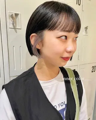 ショート カラー ウルフ/似合わせ レイヤー/RIHOのヘアスタイル