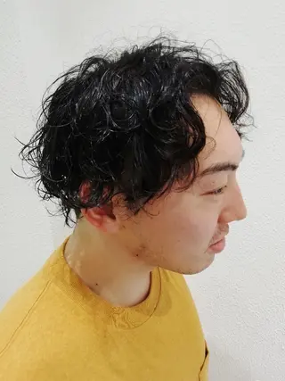 ミディアム パーマ Ash 店長 木村 和人のヘアスタイル