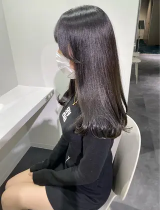 ミディアム カラー 髪質改善絹髪質感TR レイヤーカット/熊澤のヘアスタイル