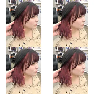 ミディアム カラー 推しカラー✨ オタク美容師ユウカのヘアスタイル