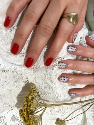 ショート m kaori𓃟のネイルデザイン