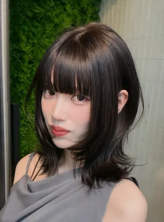 ミディアム カラー Pocket仙台 💚モエリのヘアスタイル