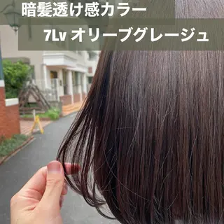 ミディアム カラー ブリーチなし✨艶髪 カラー𓃲YAGIのヘアスタイル