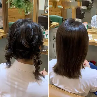 セミロング ヘアアレンジ ✂️RIKUKI🎨 【駒込美容師🎀】のヘアスタイル