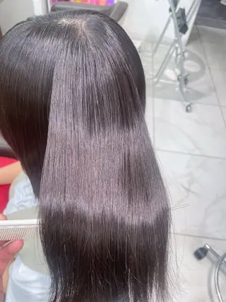 セミロング パーマ 福島成美/髪質改善 縮毛矯正/カラーのヘアスタイル