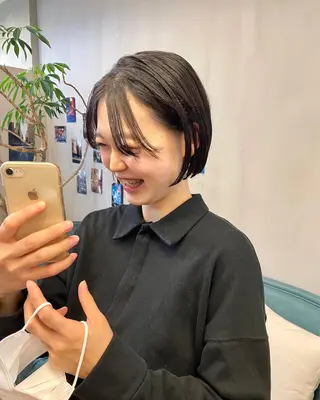 ショート カラー パーマ ヘアアレンジ キッズ ネイル マツエク・マツパ tatsumi/ボブ ウルフ/レイヤーのヘアスタイル