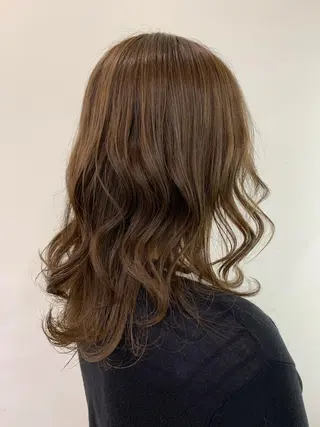 セミロング カラー 新宿/小顔レイヤー/ 顔まわり/西慶太朗のヘアスタイル