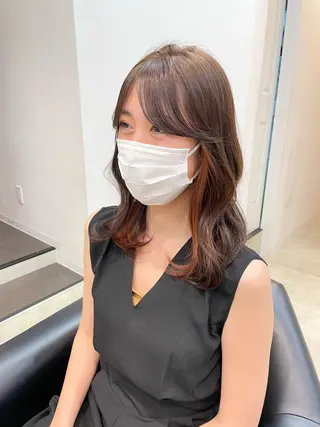 セミロング 永井 瑞穂のヘアスタイル