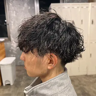 ショート カラー パーマ ヘアアレンジ メンズ キッズ 🔷横浜1のパーマ 職人🔷将太郎のヘアスタイル