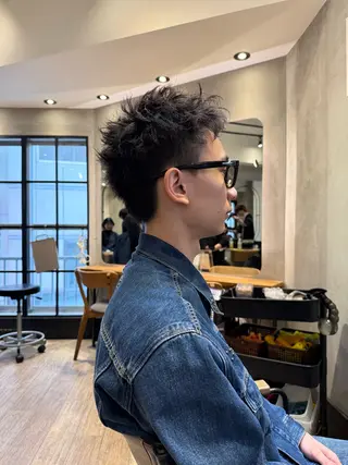 ショート パーマ メンズ heavenly by HAVANA新宿所属・メンズショート/ピン パーマ/新宿/フウガのヘアスタイル