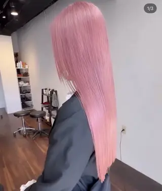 セミロング カラー 🧡梅田ハイトーン カラー🧡runaのヘアスタイル