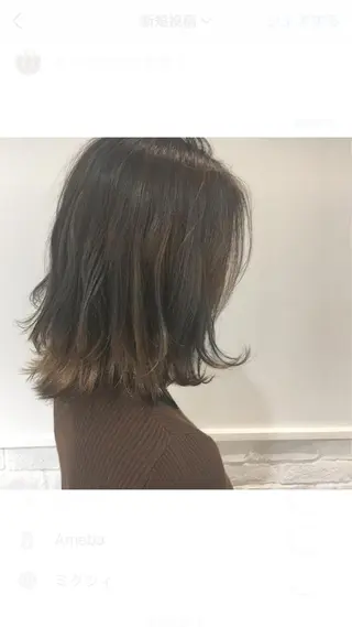 ミディアム カラー 江原 彩華のヘアスタイル