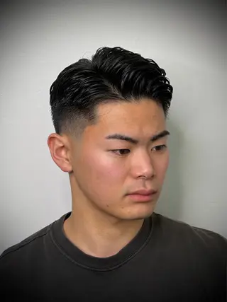 ショート パーマ メンズ 柄﨑 比呂/ancielのヘアスタイル