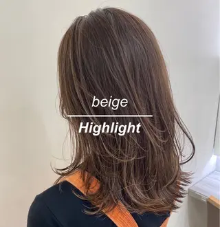 ミディアム カラー 髪質改善/白髪ぼかし レイヤー 🌱千咲季のヘアスタイル