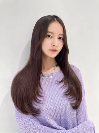 ロング 映える顔まわり/前髪 特化 💗 ユキマのヘアスタイル