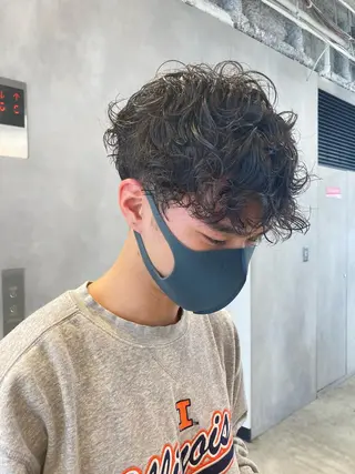 ショート パーマ メンズ ✳️ウルフ/メンズ/ スパイラルパーマ✳️のヘアスタイル