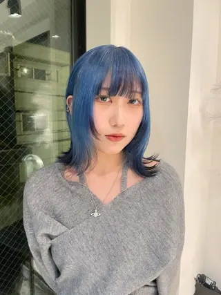 ミディアム GO TODAY SHAiRE SALON 原宿本店所属・REINA/ブリーチ /ハイトーン/原宿のヘアスタイル