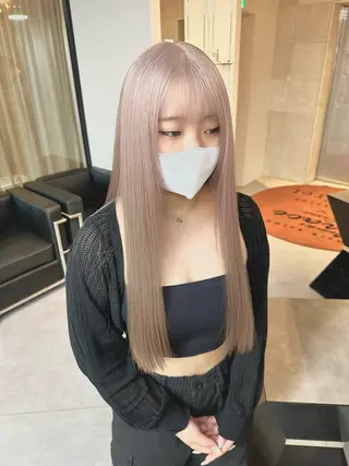 ロング カラー ウルフとハイトーン みっちー✂️のヘアスタイル