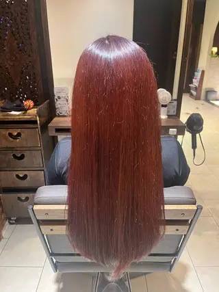 ロング カラー Aina🩶 艶カラー🩶のヘアスタイル