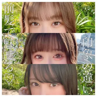 ミディアム カラー ヘアアレンジ 顔周りカット/髪質改 善/新宿/畑中稔里のヘアスタイル