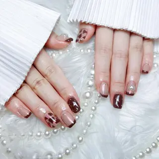 ネイル RAFFINE 月🦋🩵のネイルデザイン