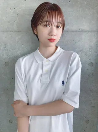 ショート カラー ボブパーマコテ巻き風 パーマNo1深江秀平のヘアスタイル