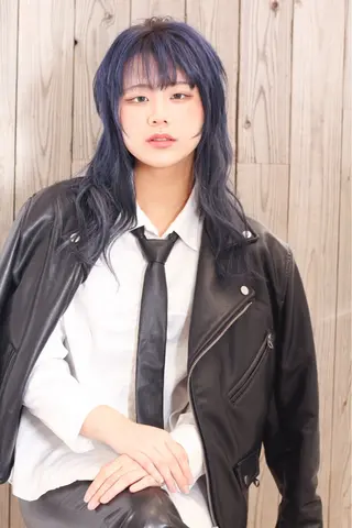 セミロング 石沢 知康のヘアスタイル