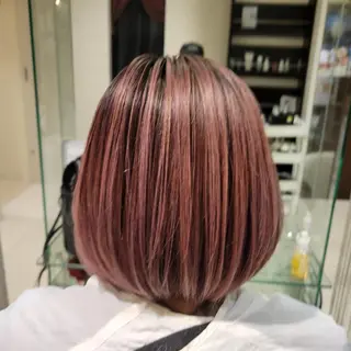 ショート カラー 韓国風パーマ、白髪ぼ かし　マキノタカユキのヘアスタイル