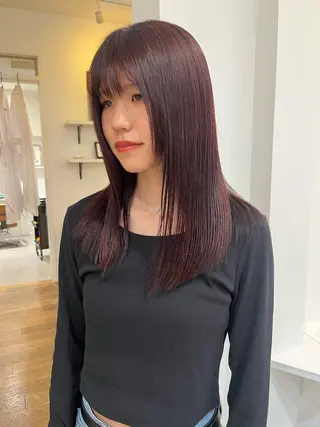 セミロング カラー ヘアアレンジ 無料カットモデル‪✨ ✂️Nanami🌷のヘアスタイル