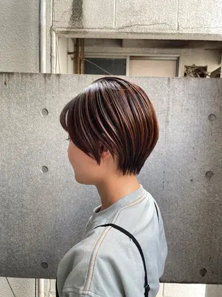 ショート 透けカラー/ アレンジ/篠崎渚彩のヘアスタイル