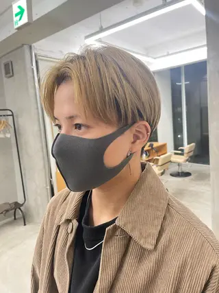 ショート カラー パーマ ヘアアレンジ メンズ ハイトーン/レイヤー 🌸さくらのヘアスタイル