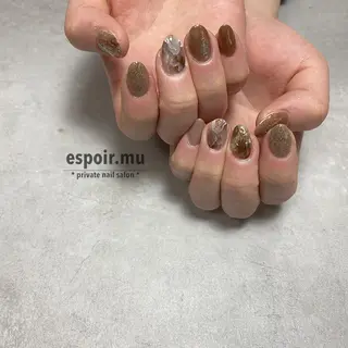 セミロング ネイル espoir. muのネイルデザイン