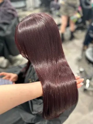 セミロング カラー ヘアアレンジ 💎韓国/ レイヤー カット/ 暖色🫧のヘアスタイル