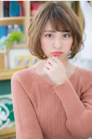 ミディアム カラー クセ毛解決のプロ💠 棚村竜太のヘアスタイル