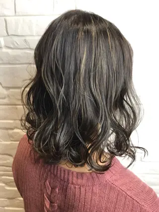 セミロング カラー 🎊ルービック 京橋店💛のヘアスタイル