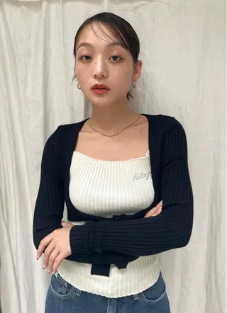 カラー ブリーチカラー🎀 韓国風/寺門美優のヘアスタイル