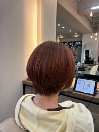 ショート カラー レイヤー✂︎ぷつボブ 艶カラー🤍noaのヘアスタイル