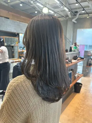 セミロング カラー パーマ ヘアアレンジ 押切 響　のヘアスタイル