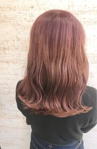 セミロング カラー ケアブリーチ /髪質 改善/古橋圭史郎のヘアスタイル