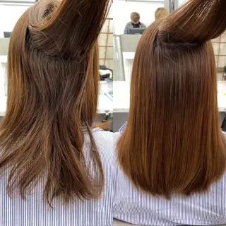 ミディアム カラー パーマ ヘアアレンジ キッズ ネイル マツエク・マツパ 京都レイヤーカット/ 縮毛矯正/羽柴りくのヘアスタイル