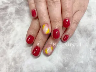 ネイル ネイルリボン 石田のネイルデザイン