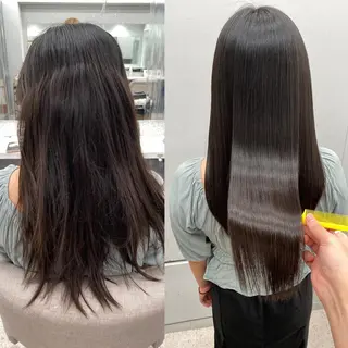 ロング 京都レイヤーカット/ 縮毛矯正/羽柴りくのヘアスタイル