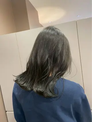 ミディアム カラー ✨️赤み消しカラー/ ミルクティーベージュのヘアスタイル