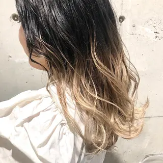 セミロング カラー YU-KA ✂︎ROSSOのヘアスタイル