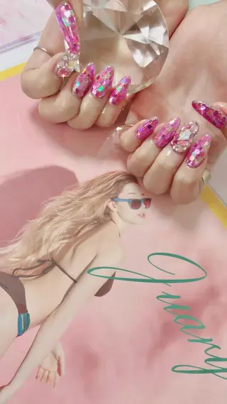 ロング カラー キッズ ネイル マツエク・マツパ 💎ビューティサロン 湘南　RIRAN💎のネイルデザイン