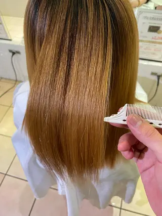 ロング 髪質改善 SHEER. 大阪梅田所属・髪質改善/ 梅田中崎町/宮里のヘアスタイル