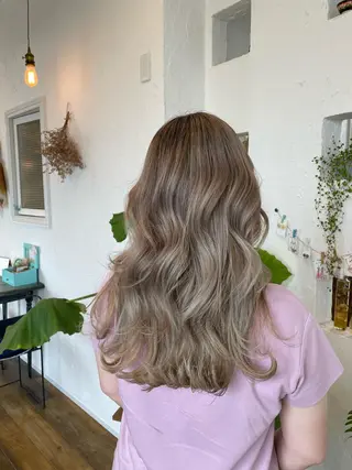 ロング カラー 🌸小掛🌸 豊橋外国人風カラーのヘアスタイル