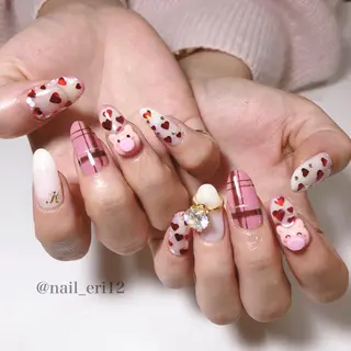 セミロング ネイル nail salon &e eriのネイルデザイン