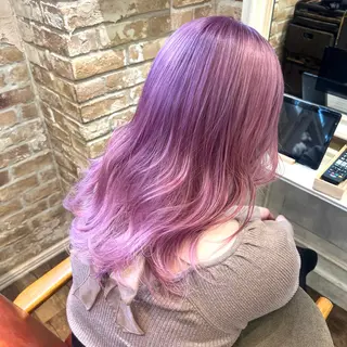 ロング カラー Shalu 相模大野店所属・💜にしむら みく💜のヘアスタイル